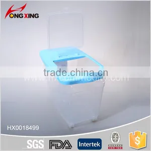 Transparent 15L Plastic Rice Storage Container With Wheel thumbnail-6