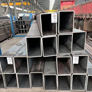 High Quality Corrugated Square Tubing Galvanized Steel Pipe Iron Rectangular Tube Price for Carports thumbnail-1