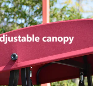 Ready to Ship Outdoor Wicker Double Seat Swing Chair Waterproof and Sunshade thumbnail-4