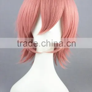 High Quality 35cm Short Straight Bleach Wig SzayelAporro Granz Pink Wig Synthetic Anime Wig Cosplay Hair Wig thumbnail-3