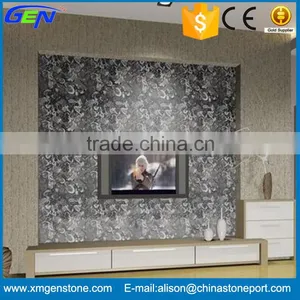 Cheaper Superior Supply Black Fossil Marble Decorative Wall Tile thumbnail-1