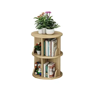 Wooden Display Bookcase Book Storage Bamboo Craft Book Rack Storage Rack Shelves Books Holder Wooden Bookcase Bookshelf thumbnail-1