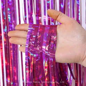 Factory Direct Custom Foil Curtains - Logo-Printed Metallic Backdrops, Branded Event Curtains thumbnail-1