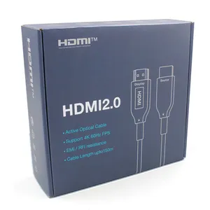 OEM Factory Wholesale Aluminum Alloy 4K Fiber Optic HDMI2.0 AOC-Active Optical Cable-AM to AM thumbnail-3