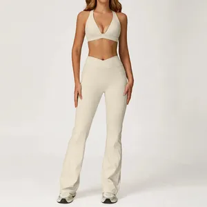 Casual Warm Fleece Lined Women Slim Fit Sports Set Breathable Yoga Top Quick-Drying Jacket High Waisted Leggings thumbnail-1