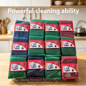 Bulk Pack Kitchen Sponges 4Pcs High Density Absorbent Dishwashing Sponges thumbnail-4