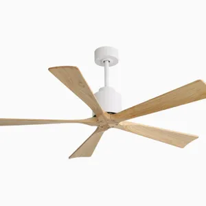 52 Inch Modern Nordic Minimalist Solid Wood Ceiling Fan American Engineering Fan Light Without Light（Wechat:13510231336） thumbnail-2