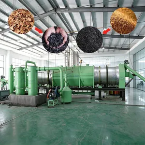Hazelnut Shell Sugarcane Bagasse Continuous Carbonization Furnace Charcoal Production Line thumbnail-1