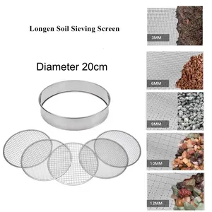 3 4 Replaceable Stainless Steel Crimped Wire Mesh Soil Sifter With Welding Bending for Soil Compost Bonsai Cat Litter Easy Clean thumbnail-4