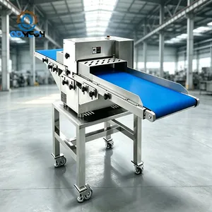MO-QDMECH Meat RL0341 Strip Slicer 400-500kg/h 304 Stainless Steel Fresh Chicken Beef Pork Disc Blade Cutter thumbnail-1