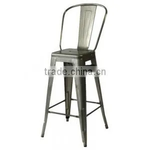 Hot Selling Steel Iron Frame Modern Design Vintage Dining Metal Chair thumbnail-2
