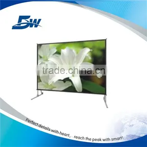 Wholesale Outdoor Metal Screen/Floor Fast Fold Portable Screen/Floding Projector Screen thumbnail-1