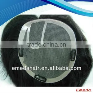 2014 Wholesale Handsome 100% Human Hair High Quality Invisble Mens Wigs thumbnail-1