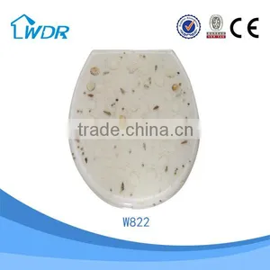 WC Auto Cleaning Decorative Resin Easy Installation Healthful Round Toilet Seat Lid thumbnail-5
