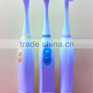Battery Powered Round Brush Head Toothbrush for Adult With Protective Cap thumbnail-1