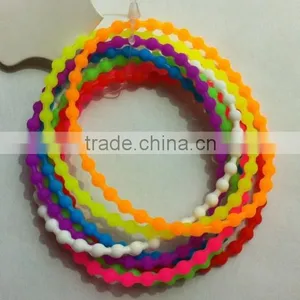 Silicone Personalized Candy Colored Bead Bracelet,customized Color Fashion Multi Colors Candy Ball Silicone Rubber Bracelet thumbnail-1