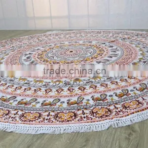 Microfibre Beach Towel Circular Mandala Throw Hippie Gypsy Round Towels thumbnail-2
