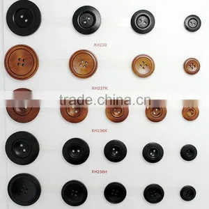 Sedex Audited Factory 2 Pillar Natural Wooden 4 Holes Button thumbnail-5