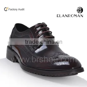 Brogue Style Men Shoes Wingtip Formal Shoes for Men thumbnail-1