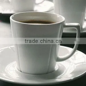 Good Quality Design Romantic White Ceramic Coffee Cup With Saucer thumbnail-1