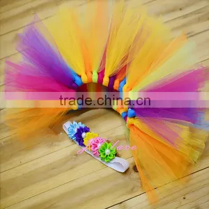 Rainbow My Baby Tutu Set - Pinky PieTutu Set - Birthday Tutu Set thumbnail-6