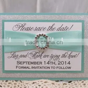 Pearl Place Cards Wedding Table Numbers Card With Ribbon & Glitter thumbnail-1