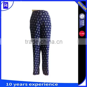 100% Viscose Print Pencil Pants Trousers Contrast Solid 100% Polyester Cdc High Wasit for Lady's Women Casual Wear thumbnail-1