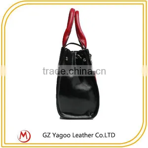 Fashion High Quality Big Simple Smooth Black Felt Tote Bag Supplier thumbnail-3