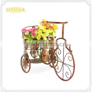 Hot Sale Metal Antique Flower Pots Round Bike Planter thumbnail-3