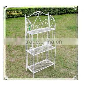 3 Tier Book Garden Flower Shelf ,metal Display Book Rack Flower Pot Rack thumbnail-3