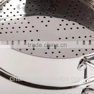 2015 New Charms 2 Layers Multi Function Stainless Steel Bamboo Steamer Pot With Handle & Lid, Stainless Steel Steamer thumbnail-5