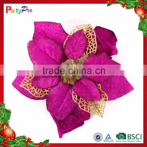 Partypro 2015 Wholesale Christmas Indoor Decorations Colorful Plastic Flower Christmas Decor Flower thumbnail-3