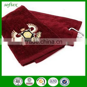 Metal Hook 100 Cotton Golf Towel Embroidery Style thumbnail-2