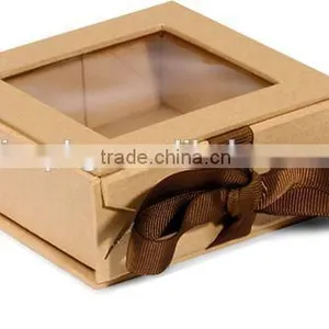 Eco-friendly Custom Black Small Gift Box With Transparent Window thumbnail-6