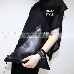 Fold Over Hand Bag Clutch Bag,Triangle Leather Clutch Bag,Women Clutch Bag Clutch Bag,Zipper Bags,Distressed Hand Bag thumbnail-4