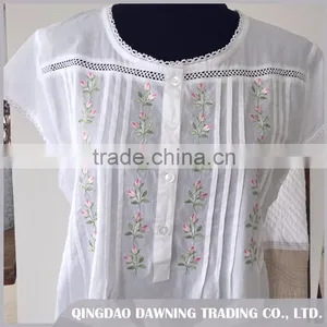 High Quality Embroidred Women's Sleepwear Night Dress Nightgown thumbnail-2