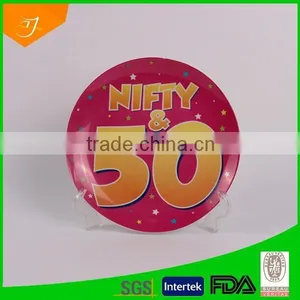 Red Plate With Birthday Design,ceramic Plate thumbnail-1
