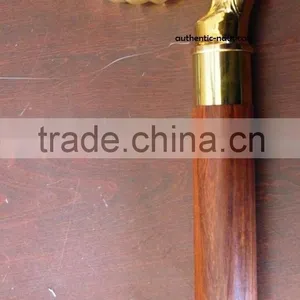 NAUTICAL BRASS BIRD HANDLE WALKING CANES-DECORATIVE WALKING CANES-DESIGNER WALKING CANES Wk1168 thumbnail-4