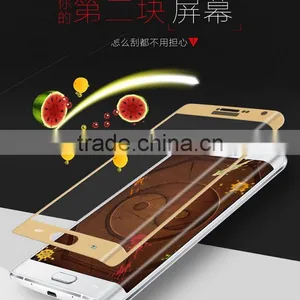 High Quality 3D Hot Curved Tempered Glass Screen Protector For Samsung Galaxy Note Edge thumbnail-2