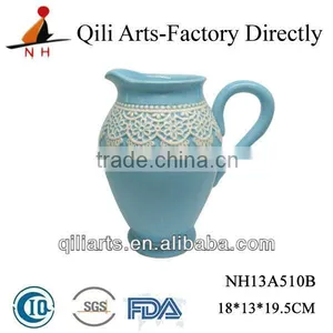 Delicate Ceramic Teapot Glazed Blue thumbnail-5