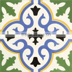 200*200mm Green Color Mexican Ceramic Decorative Floor Tile thumbnail-1
