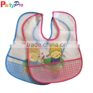 2016 New Design Printed Pocket PVC Baby Bib,bib for Baby thumbnail-1