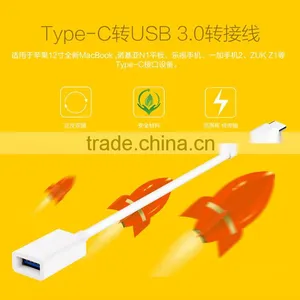 Fast Charging USB 3.1 Type C Male to USB 3.0 Type A Female OTG Extension Cable thumbnail-1