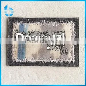 Environmental Silk Screen Printed Cloth Main Label for Padded Clothing thumbnail-1