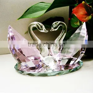 Pink Crystal Swans for Beautiful Home Decoration thumbnail-1