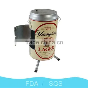 Multicolored Metal Large Round Indoor Outdoor Charcoal Beer Bottle Grill thumbnail-4