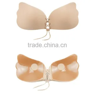Ideal Fashions LALA Butterfly Women's New Bra Invisible Push Up Bra Strapless Adhesive Demi Cup Bra Brassier thumbnail-1