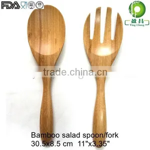 Bamboo Salad Big Spoon & Fork Set Wooden Salad Set thumbnail-1