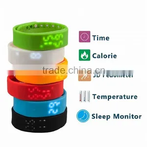 LED Pedometer Silicone Sport Smart Watch With Healthy Record thumbnail-2