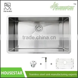 CUPC Stainless Steel Undermount Kitchen Sink Handmade Double Bowl Kitchen Sinks Under Counter Bathroom Sink - 3318R(60-40) thumbnail-6